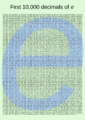 10,000 digits of e - poster