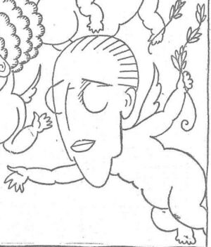 Archivo:1927-12-21, El Sol, Figuras de la Exposición del Libro Catalán, Bagaría (cropped) Giménez Caballero