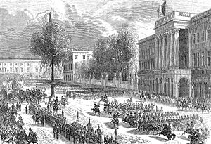 Archivo:25e anniversaire de l’inauguration du roi Léopold Ier le 22 juillet 1856