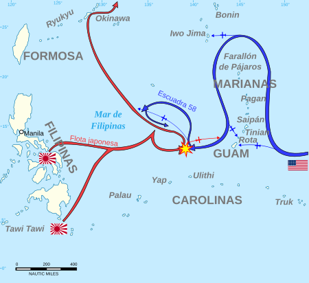 Archivo:Battle Philippine sea map-es