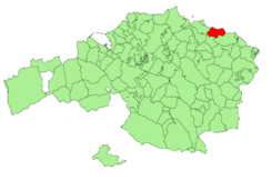 Extensión del municipio en la provincia