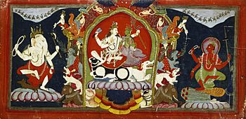 Archivo:Cover of a Shakta Manuscript with Uma-Maheshvara LACMA AC1999.127.20