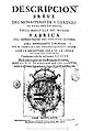Descripcion breve del Monasterio de S. Lorenzo el Real del Escorial 1657
