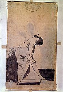 Dibujo preparatorio Capricho 17b Goya