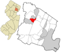 Essex County New Jersey incorporated and unincorporated areas Essex Fells highlighted
