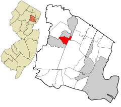 Essex County New Jersey incorporated and unincorporated areas Essex Fells highlighted.svg