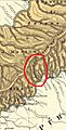 Fragmento de mapa de la Gobernación de Misiones de 1890, del Instituto Geográfico Argentino, en "Atlas de la República Argentina"