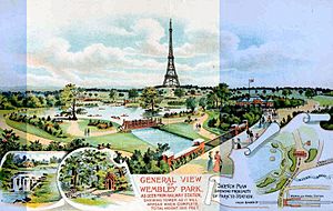 Archivo:General View of Wembley Park with Watkin's Tower (colour)