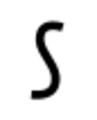 Greek Iota S-shaped