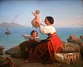 Homecoming Of A Neapolitan Fisher. Mother with Children, XIX Cent. - Joseph Karl Stieler (1781 – 1858, German)