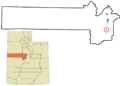 Juab County Utah incorporated and unincorporated areas Levan highlighted