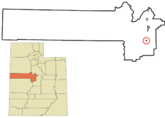 Juab County Utah incorporated and unincorporated areas Levan highlighted.svg