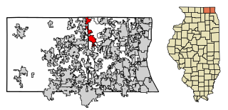 Lake County Illinois Incorporated and Unincorporated areas Fox Lake Highlighted.svg