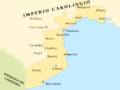 Map Lands of Bernard of Septimania-es