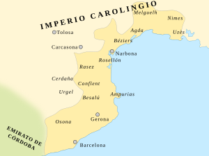 Archivo:Map Lands of Bernard of Septimania-es