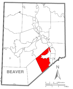 Map of Hopewell Township, Beaver County, Pennsylvania Highlighted.png