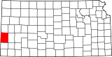 Map of Kansas highlighting Hamilton County.svg
