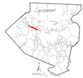 Map of Neville Township, Allegheny County, Pennsylvania Highlighted