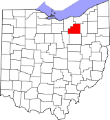 Map of Ohio highlighting Medina County.svg