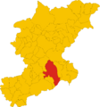 Map of comune of Belluno (province of Belluno, region Veneto, Italy)