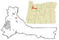 Marion County Oregon Incorporated and Unincorporated areas Mount Angel Highlighted