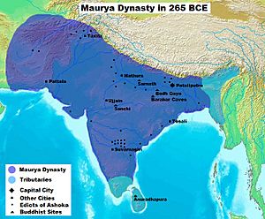 Archivo:Maurya empire in 265 BCE