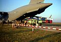 Moldovan MiG-29B trainer on C-17 Globemaster III