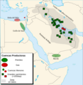 Petroleum regions - Middle East map-es