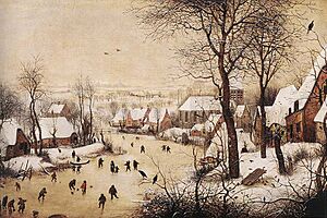 Archivo:Pieter Bruegel the Elder - Winter Landscape with Skaters and Bird Trap - WGA03333