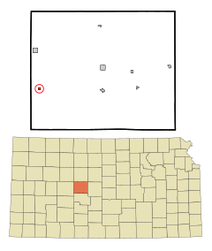 Rush County Kansas Incorporated and Unincorporated areas Alexander Highlighted.svg