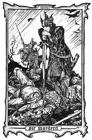 Archivo:Sir Mordred by H. J. Ford, from King Arthur- The Tales of the Round Table by Andrew Lang, 1902