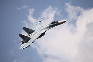 Archivo:Su-27SM3 flight, Celebration of the 100th anniversary of Russian Air Force