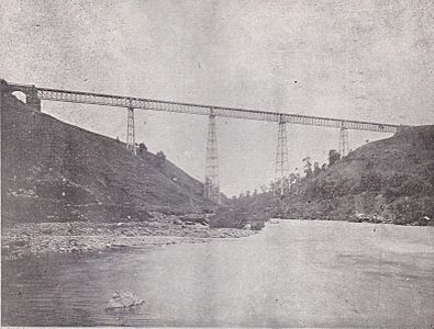 Viaducto del Malleco pre-refuerzo - Congreso de Ferrocarriles del Estado (1929)