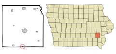Washington County Iowa Incorporated and Unincorporated areas Coppock Highlighted.svg