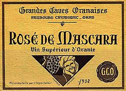 Algérie Rosé de Mascara 1932