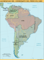 Audiencias del Virreinato del Perú en 1680