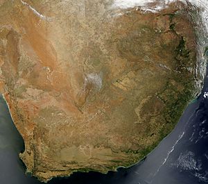 Archivo:Composite satellite image of South Africa in November 2002