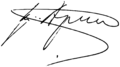 Firma de María Dolores de Cospedal