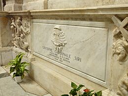 Archivo:Genova-cattedrale di san lorenzo-tomba Giuseppe Siri