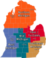Lower Peninsula of Michigan map