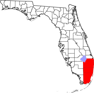 Archivo:Map of Florida highlighting South Florida