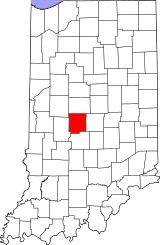 Map of Indiana highlighting Hendricks County.svg
