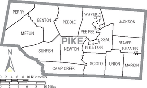 Archivo:Map of Pike County Ohio With Municipal and Township Labels
