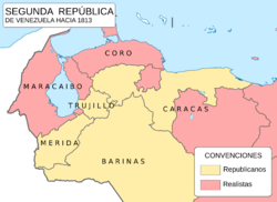 Map of Venezuela (1813).svg