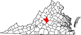 Map of Virginia highlighting Nelson County.svg