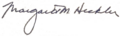 Margaret Heckler signature