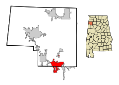 Marion County Alabama Incorporated and Unincorporated areas Winfield Highlighted.svg