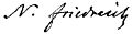 Nikolaus Friedreich - Signatur