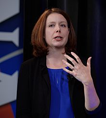 Nikole Lewis during a TRAPPIST-1 planets briefing.jpg