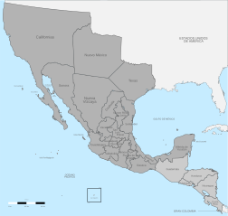 Archivo: Political divisions of Mexico 1821 (location map scheme)